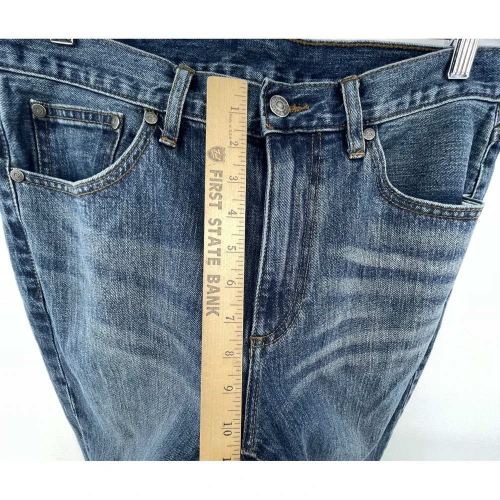 Brooks Brothers Jeans Mens 36 (FITS 33x29) Straight Faded Whiskered Denim Preppy